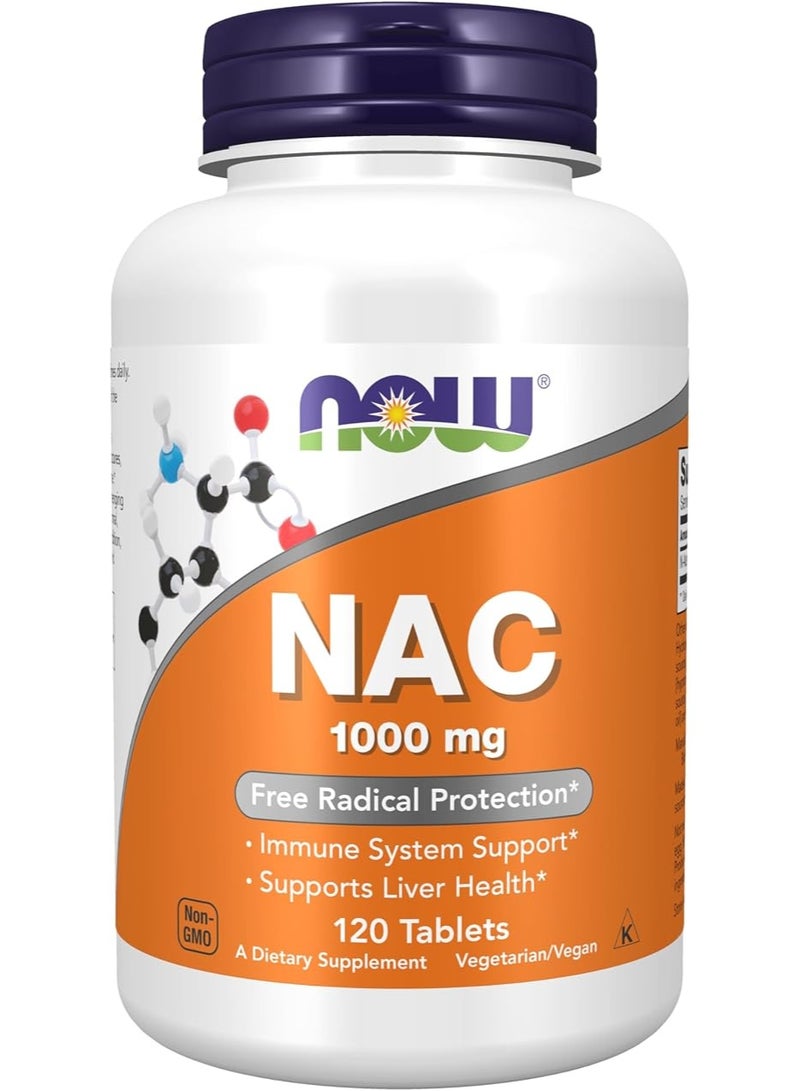ناو إن-أسيتيل سيستين (NAC) بتركيز 1000 ملغ | مع السيلينيوم والموليبدينوم لدعم مضادات الأكسدة، وإنتاج الجلوتاثيون، وإزالة السموم من الكبد، وتعزيز وظائف الجهاز المناعي | 120 قرصاً - Image 1