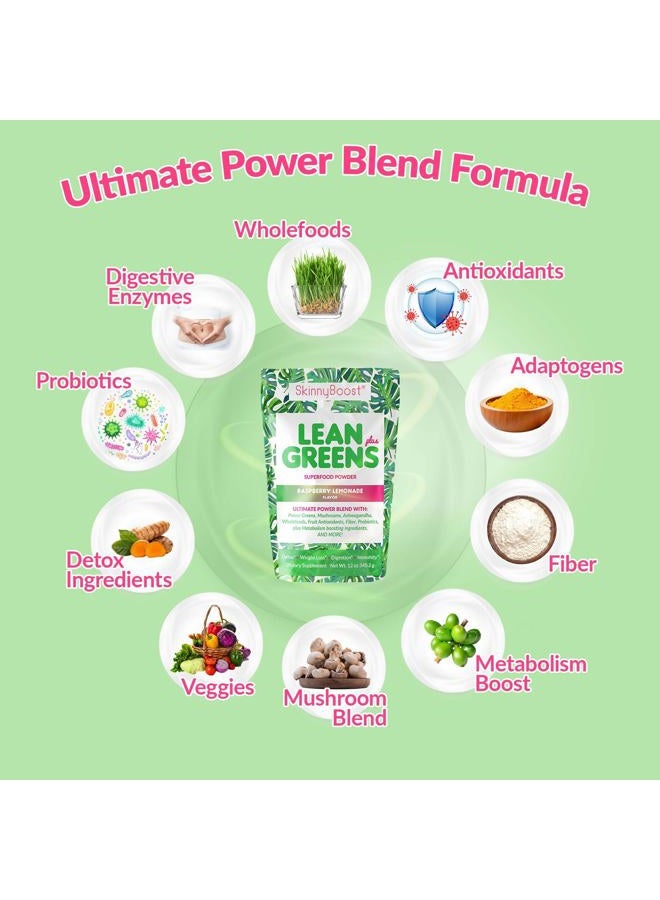SkinnyBoost Skinny Boost Tea Kit-1 Daytime Tea (28 Bags) 1 Evening Detox Tea (14 Bags), Lean Greens Plus Superfood Powder, FREE Tumbler, Non GMO, Vegan, All Natural Detox and Cleanse - Image 5