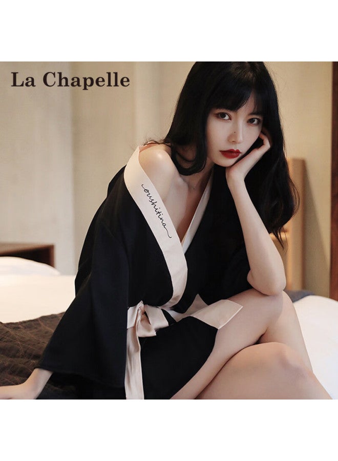 La Chapelle Ice Silk Women's Camisole Nightdress Spring Autumn Thin Homewear Set Gift Box - Image 1