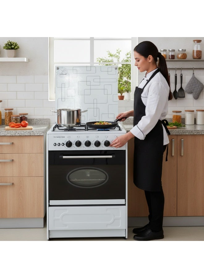 Techno Fire Silver Cooker 4 Burners 60x60cm - Image 3
