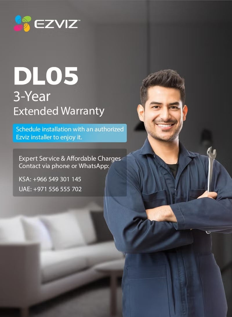 EZVIZ Smart Lock DL05 7-in-1 Keyless Entry Door Lock Fingerprint Access Secure Keyless Entry Instant Alerts Weather-resistant Child Safety Lock For Home Apartment Villa Office Hotel 6068 - Image 2