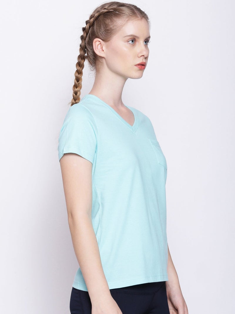 amswan PREMIUM COTTON SOLID V- NECK HALF SLEEVE T-SHIRTS - Image 2
