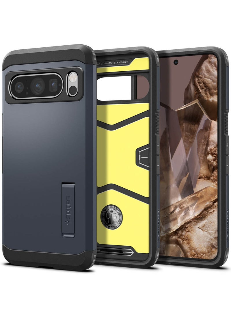 Spigen Tough Armor for Google Pixel 8 PRO Case Cover with Extreme Impact Foam - Metal Slate