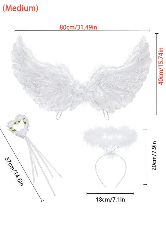 VUCATIN Three Piece Children's Role Play Costume Set with Wand and Halo Wings for Masquerade Role Play Party Halloween - Image 3