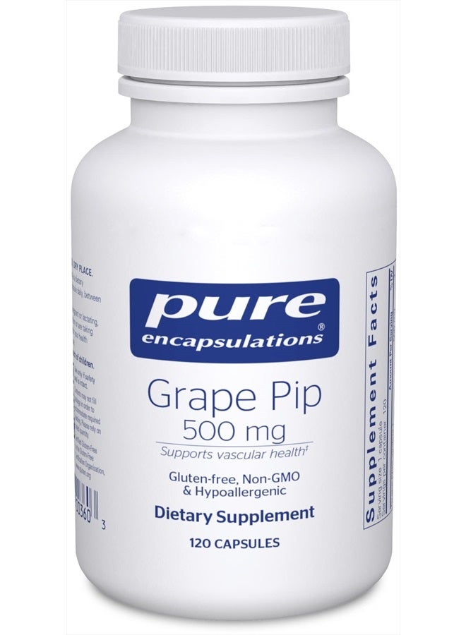 Pure Encapsulations Grape Pip 500 mg | Supports Vascular Health | 120 Capsules - Image 1