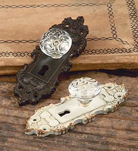 TRIPAR Antique Wall Hanging Decorative Door Knob, Brown Display - Vintage Design with Hand Painted Finish, Pewter Metal Backing, & Acrylic Knob - Lightweight & Durable - Perfect Substitute for Hooks - Image 2