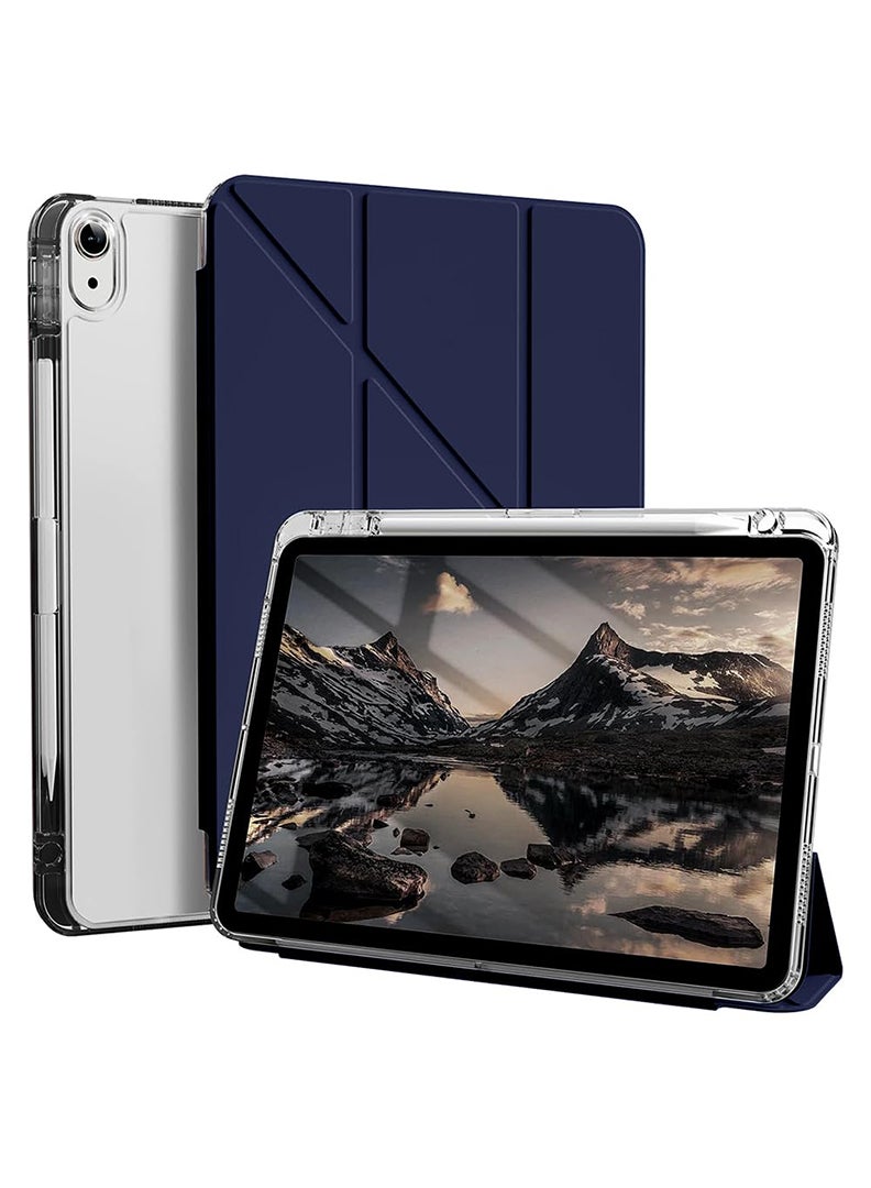 Theodor Case for iPad Air 11 inch M3 2025/Case for iPad Air 11 inch M2 2024 and iPad Air5 10.9 inch 2022/Air4 10.9 inch 2020 Gen with Pencil Holder 8 Mutil Angles Folding Auto Wake/Sleep,Cover for air 5th/air 4th 10.9inch 2022/2020,air 6th/air 7th 11inch 2025/2024- Navy - Image 1