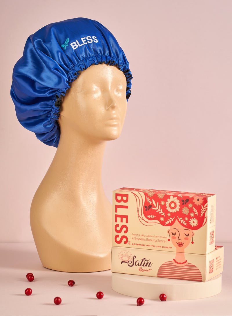 بونيه ساتان ازرق