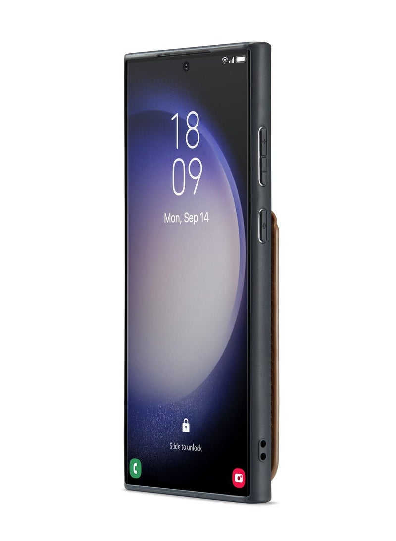 Suteni Back Cover Card Slots Leather Phone Case for Samsung - Image 2