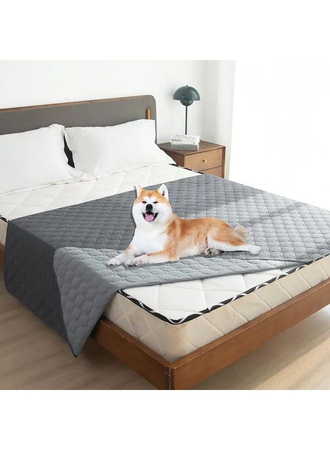 Reversible Thermal Pet Blanket For Dogs Cats Grey Moisture Resistant Machine Washable - Image 3