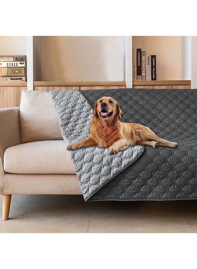 Reversible Thermal Pet Blanket For Dogs Cats Grey Moisture Resistant Machine Washable - Image 2