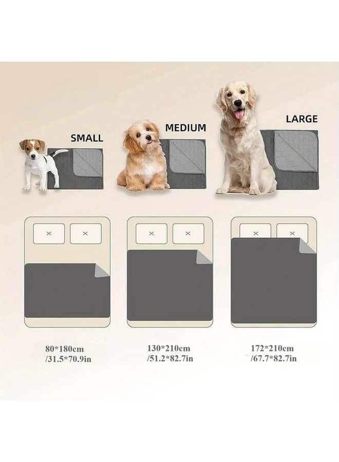 Reversible Thermal Pet Blanket For Dogs Cats Grey Moisture Resistant Machine Washable - Image 5