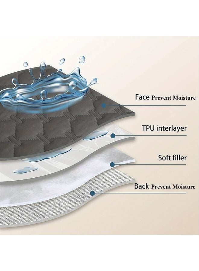 Reversible Thermal Pet Blanket For Dogs Cats Grey Moisture Resistant Machine Washable - Image 4