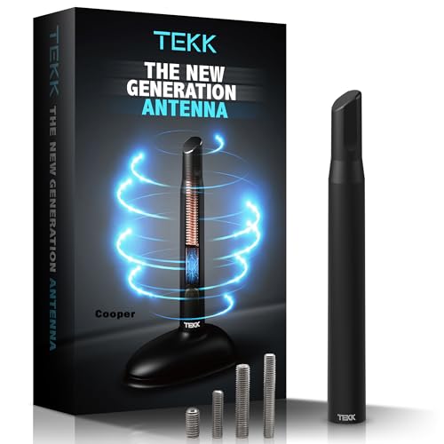 TEKK Short Antenna Compatible with Cooper 2023 / Designed for Optimized FM/AM Reception / 4.8 Inches - Image 1