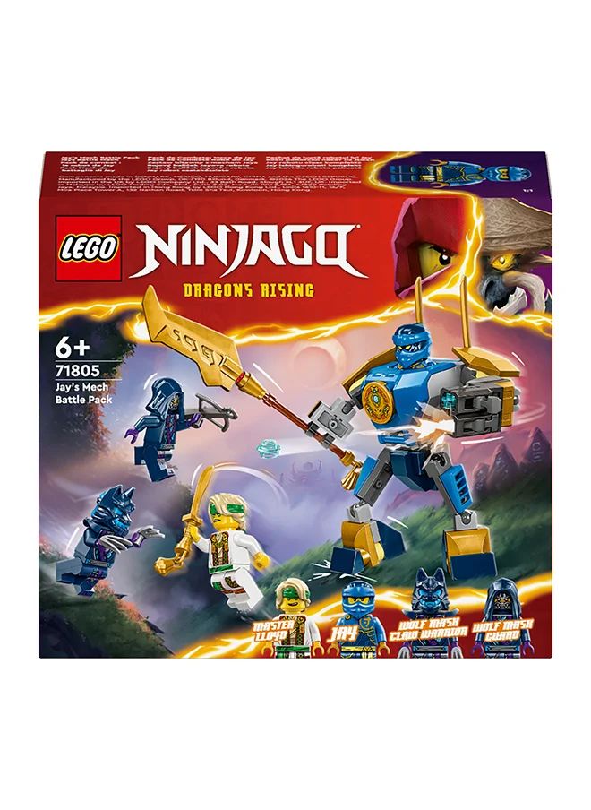 ليغو Ninjago Jay’S Mech Battle Pack Adventure Toy Set For Kids, With Jay Minifigure And Mech Figure, Creative Ninja Gift For Boys And Girls Aged 6 Years Old And Over (78 Pieces) 71805