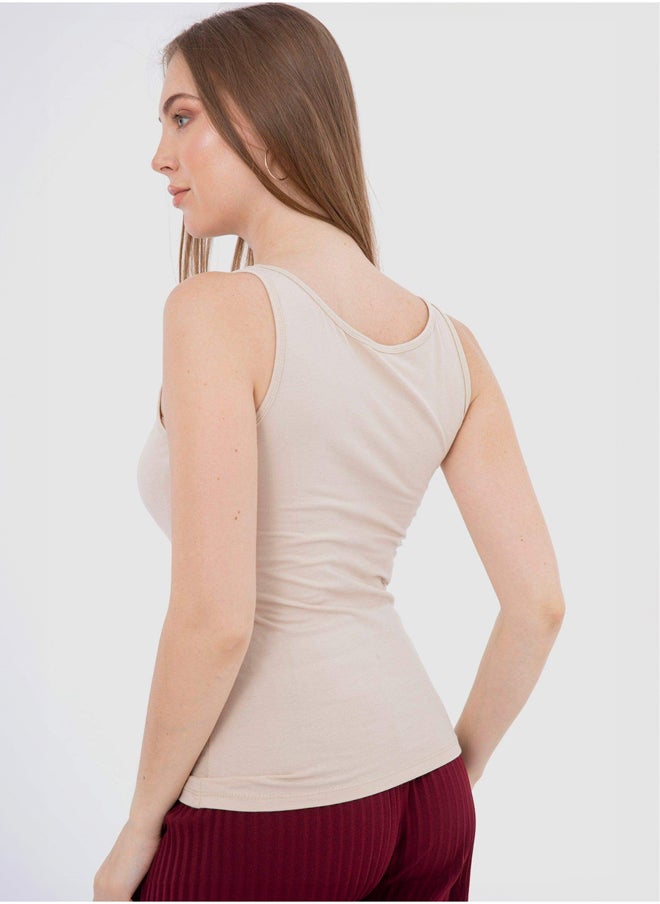 Carina - Cotton Sleeveless Tank Top - Image 1