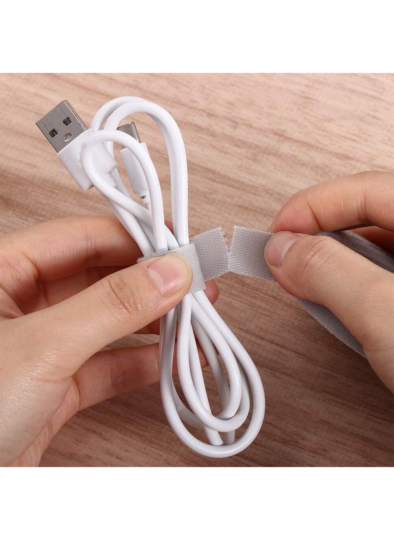 Leamplevel - Leamplevel Reusable Fastening Tape Cable Ties DoubleSided HookandLoop Cable Management Tape Strength and Durability 04Width pack of 2 - Image 1