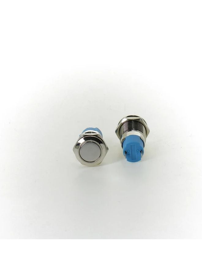 قطعتان 12 مم أزرار ضغط معدنية ذاتية القفل ذات رؤوس عالية أزرق قبعات مفتاحين تبديل اللمس - Image 4
