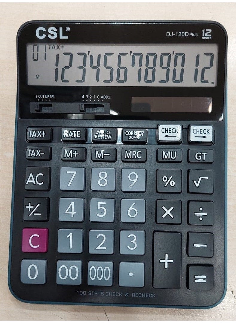 DJ-120D Plus 12 Digit Desktop Calculator