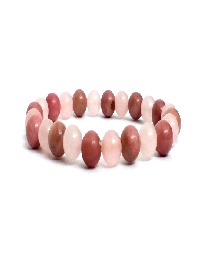 ASTROGHAR Rhodochrosite & Rose Quartz 8 MM Stretch Bracelet - Image 2