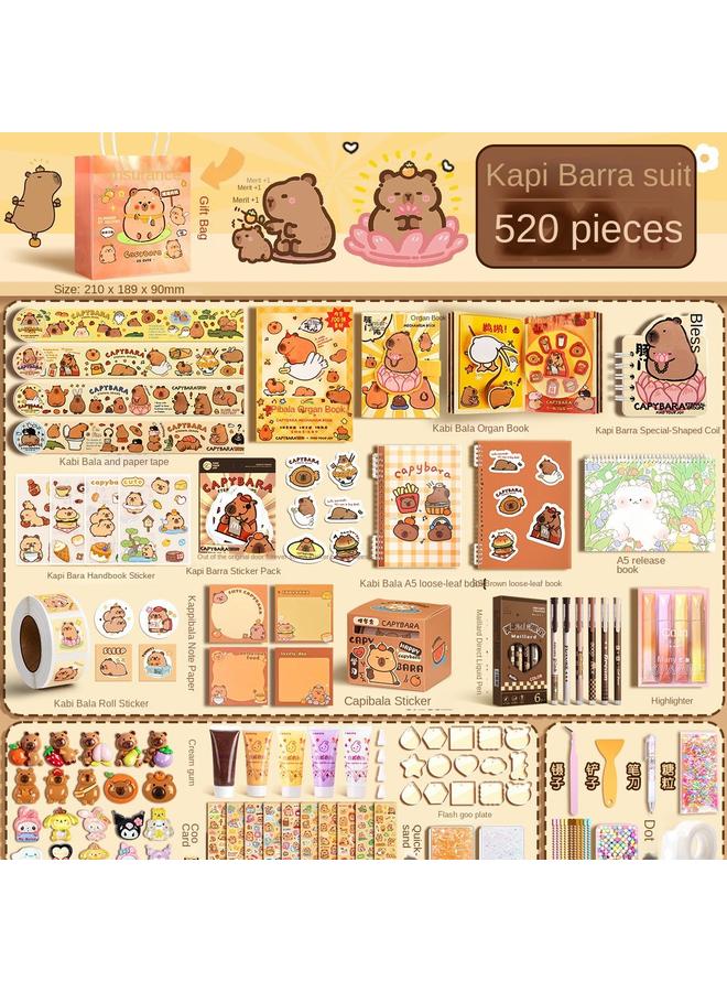 Bluejw Cute Toy Full Set Girl's Hand Account Book New Year's Day Girl's Hand Account Book Gift Box Milk Novice Account Suit Children's Stationery  - Image 1