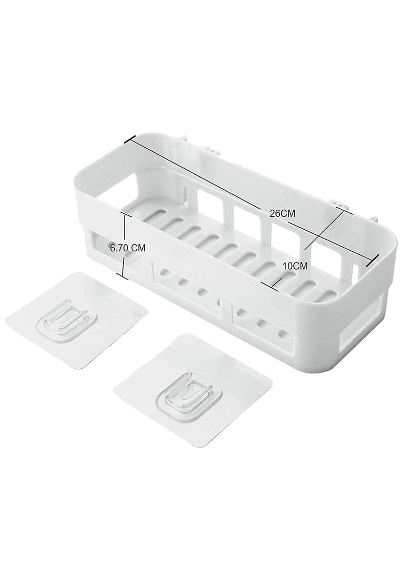 Perpetual - perpetual Bathroom Organiser, Self Adhesive Bathroom Shelf for Wall, Washroom Organizer, Bathroom Rack Stand Without Drilling (2 Pcs) - Image 1