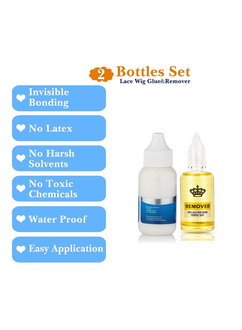 2 زجاجة الدانتيل الباروكة الغراء والمزيل - Image 2