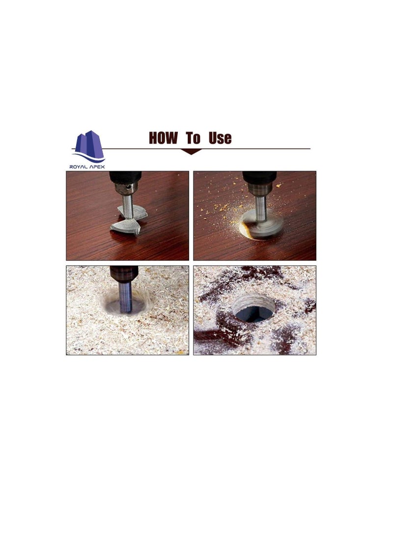 Wood Hole Saw Drill Bit Carbon Steel Woodworking Hole Saw Set Wood Cutter Auger Opener Round Shank Drilling Cutting Tool in Wooden Box Storage (20mm)  - Image 3