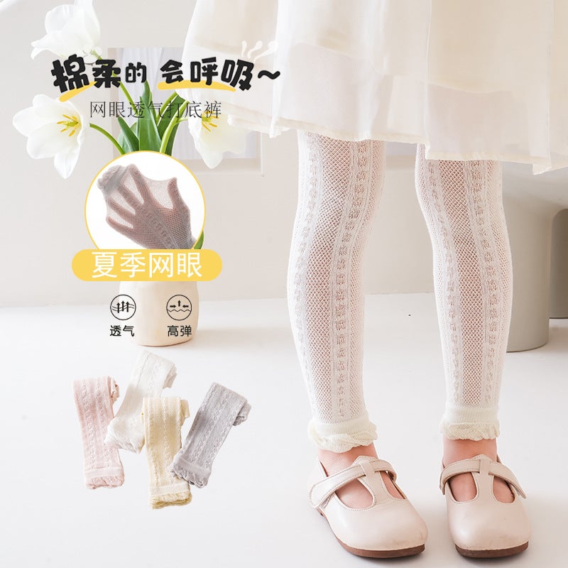 23 Girls Leggings Summer Thin Mesh Children'S Tights Baby Long Tube Mosquito Socks Baby Pants - Image 2