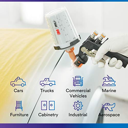 3M PPS 2.0 Paint Spray Gun System Starter Kit 26170,13.5 Ounces,200-micron Filter,Use for Cars,Furniture,Home & more,1 Cup,6 Disposable Lids and Liners,16 Sealing Plugs - Image 5