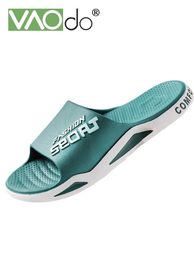 فاو دو شباشب رجالية شباشب منزلية شباشب استحمام نعل سميك مانع للانزلاق شباشب شاطئية عصرية للخارج راحة قصوى خفيفة الوزن نعل سميك أخضر - Image 1