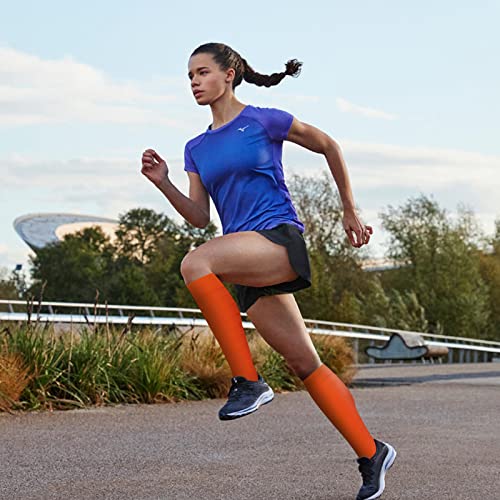 fenglaoda 8 Pairs Compression Socks for Men & Women 20-30 mmHg Knee High Nurse Pregnant Running Medical and Travel Athletic(L/XL,Multi10) - Image 5