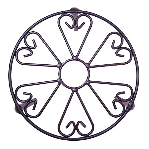D&V ENGINEERING - Creative in innovation D&V Engineering Heavy Duty Flower Pot Stand | Metal Planter Stand for Big Cement Pots | Indoor & Outdoor Use | 100 kg Load Capacity | 11 Inch Diameter | Black, Pack of 4 - Image 5