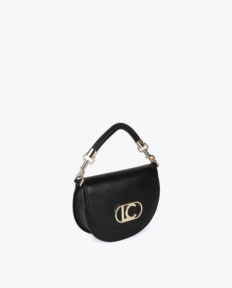 لولا كساديمونت حقيبة كروس بودي نصف قمر بمقبض مضفر وتفاصيل معدنية