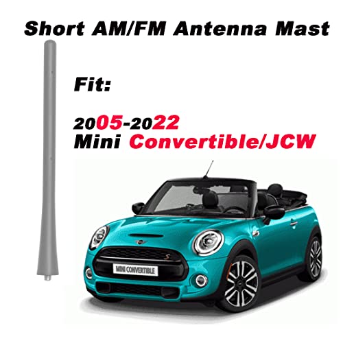 AMFRNE 7 inch Antenna Mast Compatible with BMW Mini Cooper Select Models, Direct Replacement, Short Roof/Rear Antenna, Black Flexible Rubber - Image 3