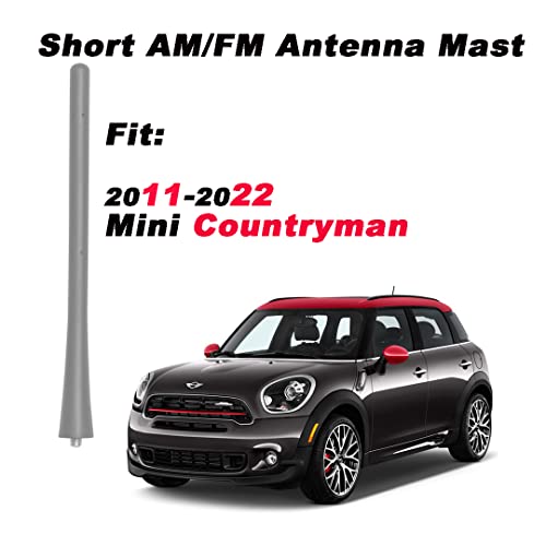 AMFRNE 7 inch Antenna Mast Compatible with BMW Mini Cooper Select Models, Direct Replacement, Short Roof/Rear Antenna, Black Flexible Rubber - Image 5