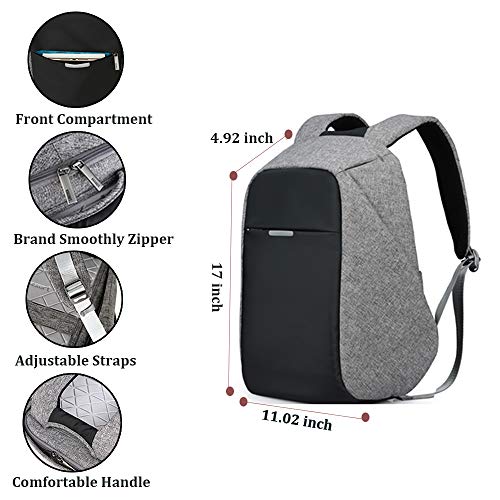 oscaurt Anti Theft Backpack 15.6 Inch Laptop Travel Backpack with Hidden Zipper and USB Charging Port Waterproof Business Computer Bag for Men & Women - Image 4