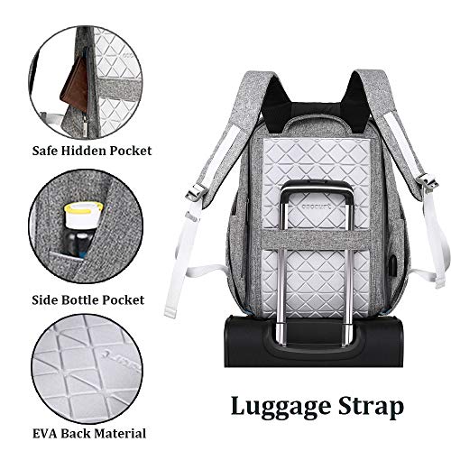 oscaurt Anti Theft Backpack 15.6 Inch Laptop Travel Backpack with Hidden Zipper and USB Charging Port Waterproof Business Computer Bag for Men & Women - Image 3