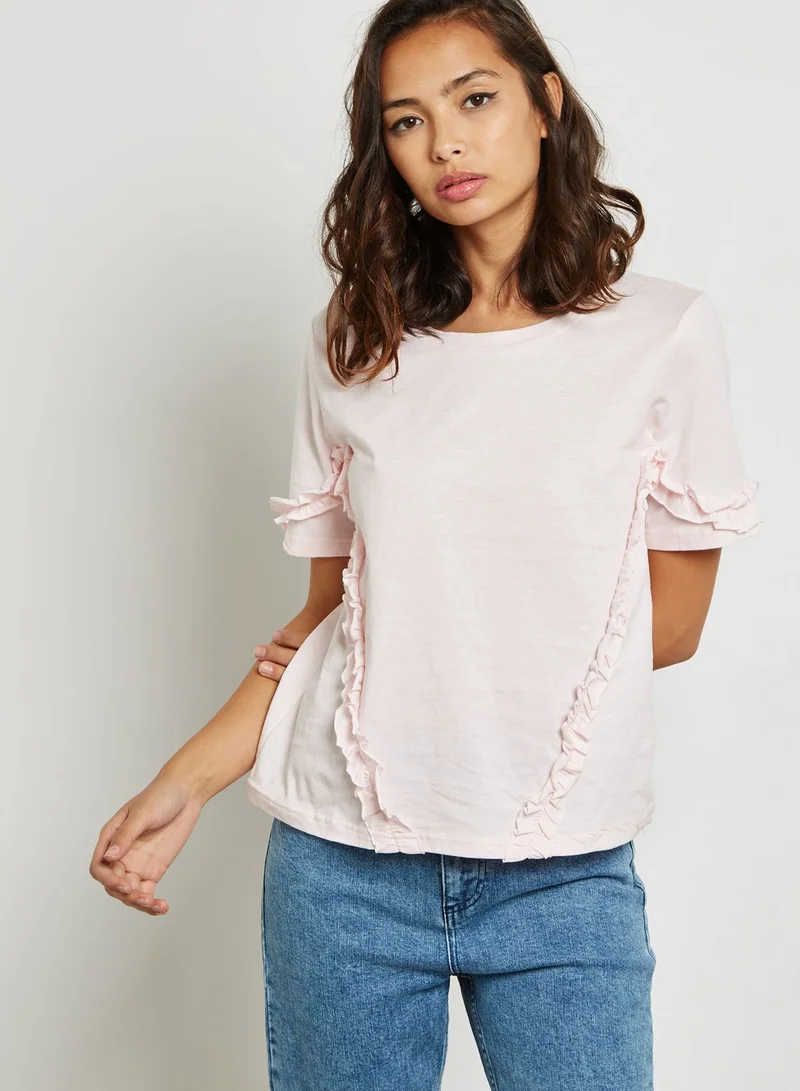 Ginger Ruffle Detail T-Shirt