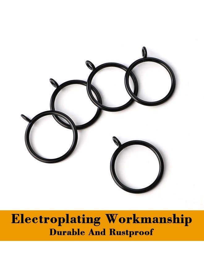 ANJUU 36 PCS 38mm Inner Diameter Curtain Rings, Metal Curtain Drape Sliding Eyelet Rings-Hanging Rings for Curtains and Rods Black Tone  - Image 4