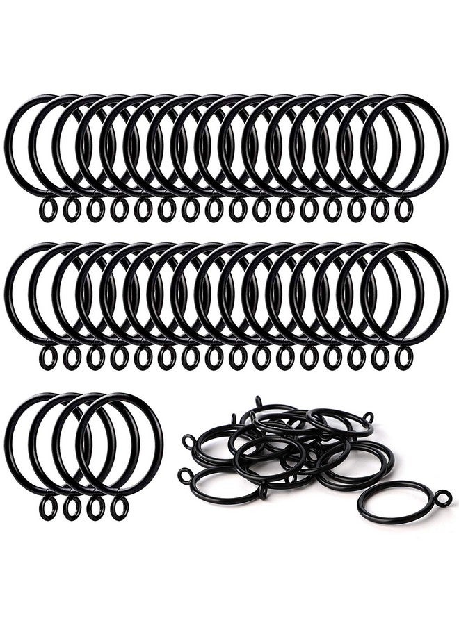 ANJUU 36 PCS 38mm Inner Diameter Curtain Rings, Metal Curtain Drape Sliding Eyelet Rings-Hanging Rings for Curtains and Rods Black Tone  - Image 1