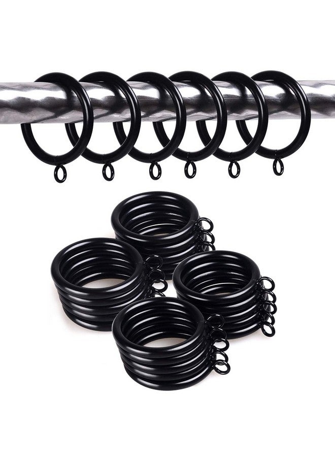 ANJUU 36 PCS 38mm Inner Diameter Curtain Rings, Metal Curtain Drape Sliding Eyelet Rings-Hanging Rings for Curtains and Rods Black Tone  - Image 5