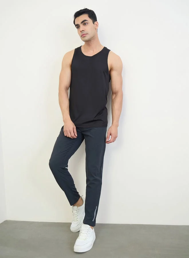 Styli Men Back Printed Regular Fit Active Tank