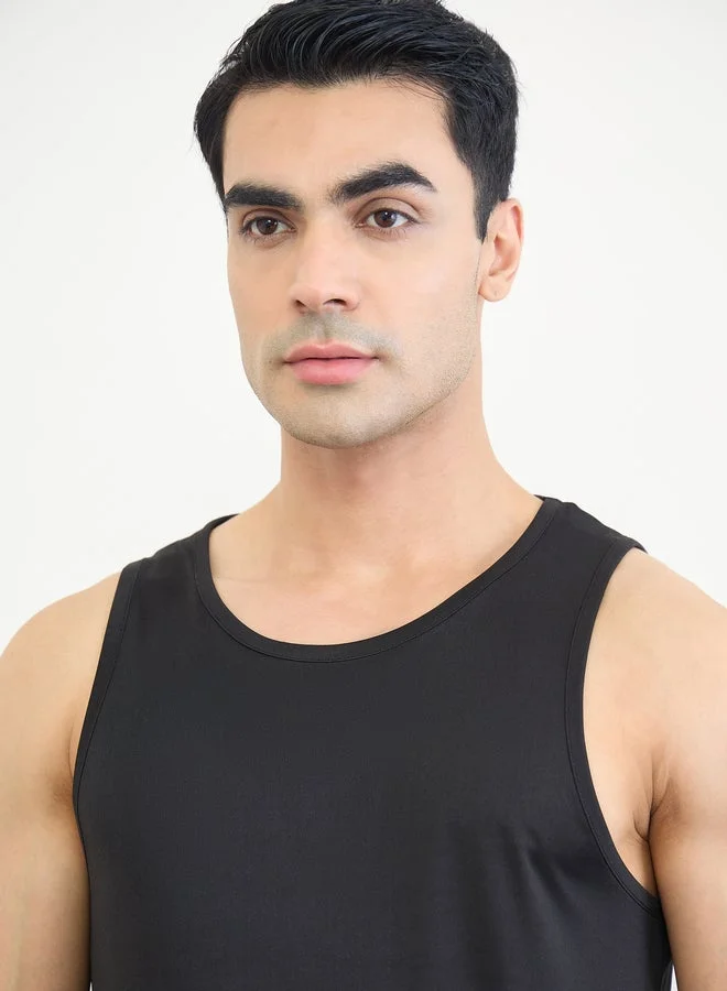 Styli Men Back Printed Regular Fit Active Tank