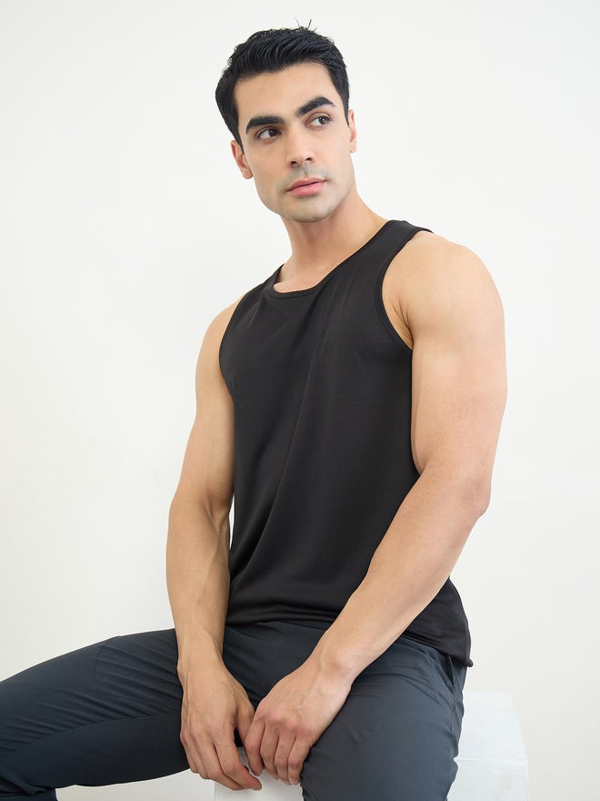 Styli Active Men Back Printed Regular Fit Active Tank - Image 1