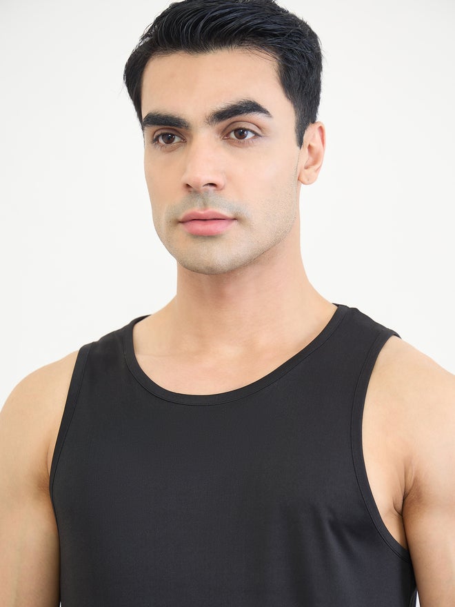 Styli Active Men Back Printed Regular Fit Active Tank - Image 4