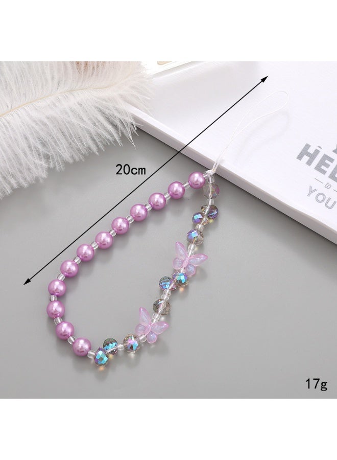NIBEMINENT Phone Charm/ Chain Strap for Women Girls, Little Fragrance Flower Cell Phone Case Lanyard Wrist Strap