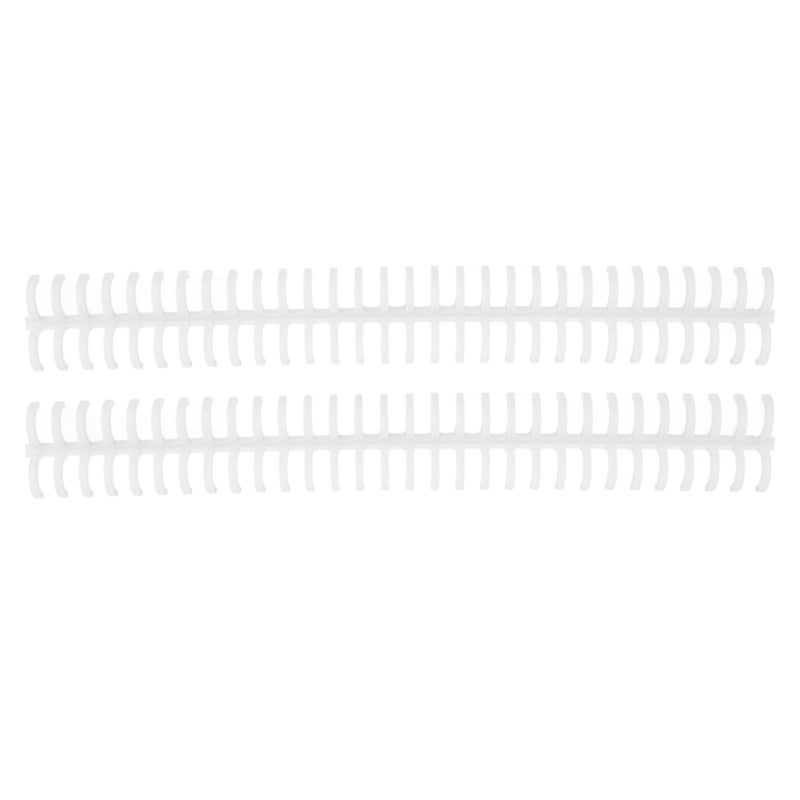 10Pcs Binding Spines Spirals Coils Combs 30 Holes Plastic Strip for Loose Leaf 1/2in Diameter White - Image 3