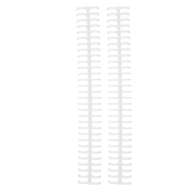 10Pcs Binding Spines Spirals Coils Combs 30 Holes Plastic Strip for Loose Leaf 1/2in Diameter White - Image 2