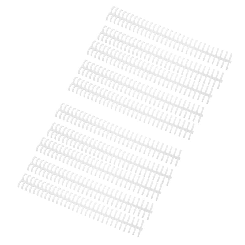 10Pcs Binding Spines Spirals Coils Combs 30 Holes Plastic Strip for Loose Leaf 1/2in Diameter White - Image 5